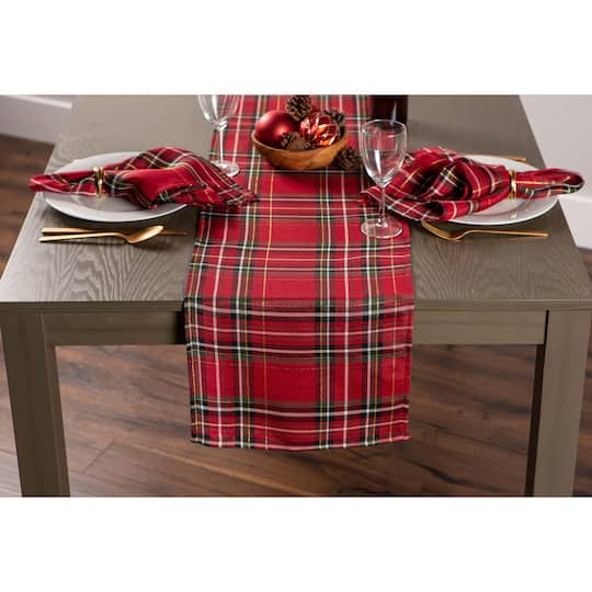 DII® Holiday Metallic Plaid Napkins, 6ct.